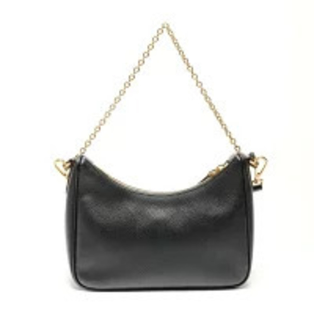 Prada Saffiano Leather Triangle Logo Edition Shoulder Bag Black - Picture 2 of 13
